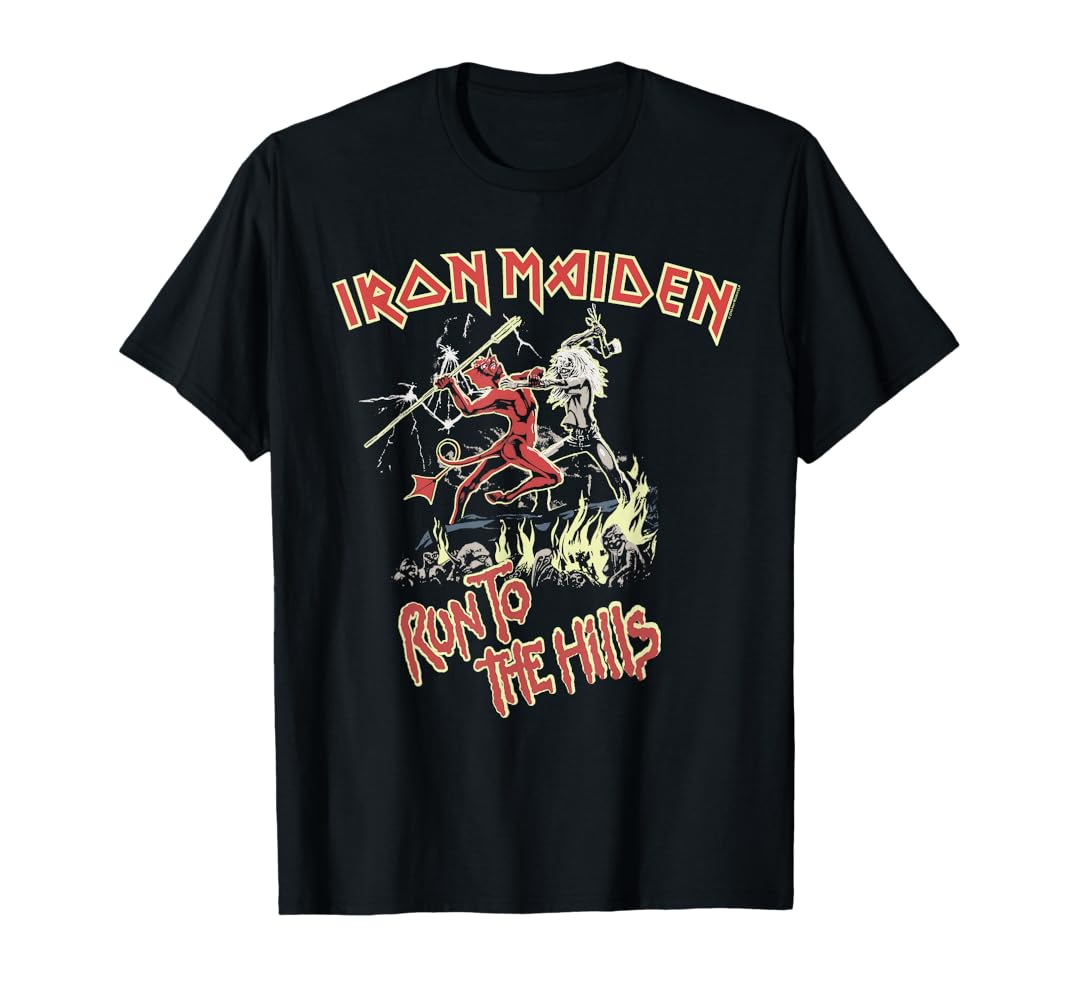 IRON MAIDEN Run To The Hills Tシャツ Mサイズ Amazon | Iron Maiden - Run to the Hills Tシャツ | Tシャツ